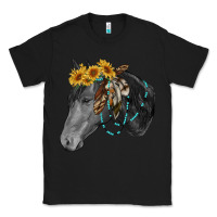 Black black and white western horse Classic Tee - RanaPortraitStore