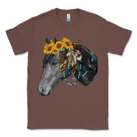 Chestnut black and white western horse Classic Tee - RanaPortraitStore