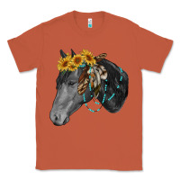Copper black and white western horse Classic Tee - RanaPortraitStore