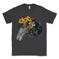 Smoke black and white western horse Classic Tee - RanaPortraitStore