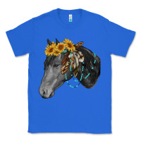 True Royal black and white western horse Classic Tee - RanaPortraitStore