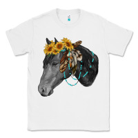 White black and white western horse Classic Tee - RanaPortraitStore