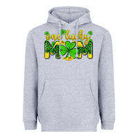 Heather Grey one lucky mom Heavyweight Hoodie - Zillion Design Studio