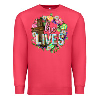 Cardinal He lives Easter with flowers Premium Sweatshirt - Neo Western