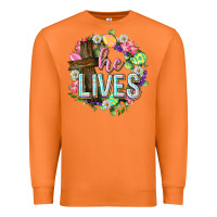 Carrot He lives Easter with flowers Premium Sweatshirt - Neo Western