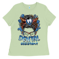 Matcha dental assistant messy bun Ladies Tee - BarkalooDesign