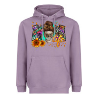 Lavender mom life with skull Heavyweight Hoodie - Zillion Design Studio