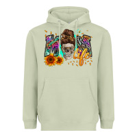 Matcha mom life with skull Heavyweight Hoodie - Zillion Design Studio