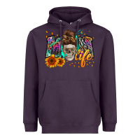 Plum mom life with skull Heavyweight Hoodie - Zillion Design Studio