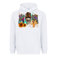 White mom life with skull Heavyweight Hoodie - Zillion Design Studio