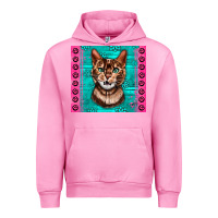 Fuchsia Pink Western Bengal Cat Urban Hoodie - LillyAllenDesigns