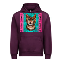 Mauve Wine Western Bengal Cat Urban Hoodie - LillyAllenDesigns