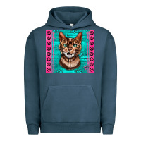 Pigment Midnight Navy Western Bengal Cat Urban Hoodie - LillyAllenDesigns