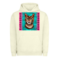 Pigment Pistachio Western Bengal Cat Urban Hoodie - LillyAllenDesigns