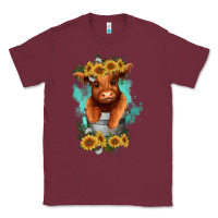 Burgundy baby cow in a bucket Classic Tee - RanaPortraitStore
