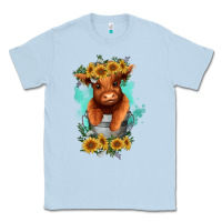 Dusty Blue baby cow in a bucket Classic Tee - RanaPortraitStore