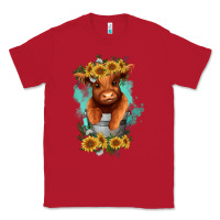 Red baby cow in a bucket Classic Tee - RanaPortraitStore