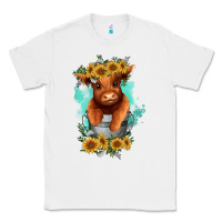 White baby cow in a bucket Classic Tee - RanaPortraitStore