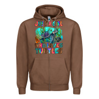 Chestnut just a girl who loves turtles Zipper Hoodie - RanaPortraitStore