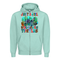 Just A Girl Who Loves Turtles Zipper Hoodie | Teevron
