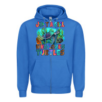True Royal just a girl who loves turtles Zipper Hoodie - RanaPortraitStore