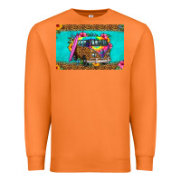 Carrot hippie van floral skinny metal can holder Premium Sweatshirt - HRA Design Shop