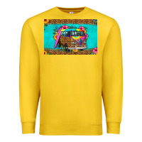 Lemon hippie van floral skinny metal can holder Premium Sweatshirt - HRA Design Shop