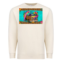 Sandshell hippie van floral skinny metal can holder Premium Sweatshirt - HRA Design Shop