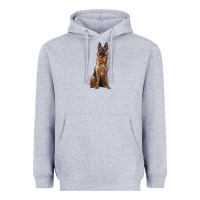 Heather Grey german shepherd Heavyweight Hoodie - RanaPortraitStore