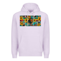 Lilac western coop animals rooster sunflowers cowhide wooden serape glitter Premium Hoodie - Artiststas