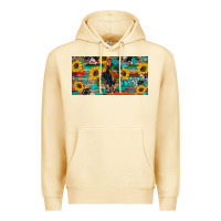 Pina Colada western coop animals rooster sunflowers cowhide wooden serape glitter Premium Hoodie - Artiststas