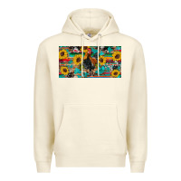Sandshell western coop animals rooster sunflowers cowhide wooden serape glitter Premium Hoodie - Artiststas