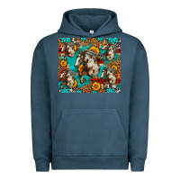 Pigment Midnight Navy mustang horse western Urban Hoodie - LillyAllenDesigns