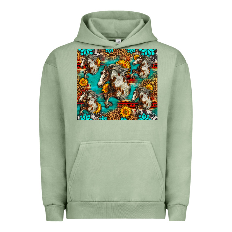 Mustang Horse Western Urban Hoodie by LillyAllenDesigns | Teevron