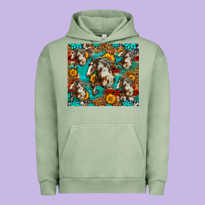 Mustang Horse Western Urban Hoodie Designed By Lillyallendesigns