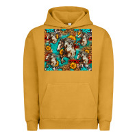 Pigment Peanut Butter mustang horse western Urban Hoodie - LillyAllenDesigns