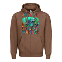 Chestnut just a boy who loves turtles Zipper Hoodie - RanaPortraitStore