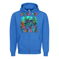 True Royal just a boy who loves turtles Zipper Hoodie - RanaPortraitStore