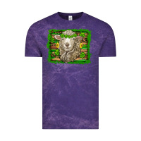 Cloud Purple st patricks day sheep shamrock gold  serape leopard glitter Vintage Tee - Artiststas