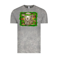 Cloud Rock st patricks day sheep shamrock gold  serape leopard glitter Vintage Tee - Artiststas