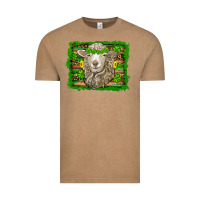 Vintage Coffee st patricks day sheep shamrock gold  serape leopard glitter Vintage Tee - Artiststas