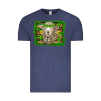 Vintage Denim st patricks day sheep shamrock gold  serape leopard glitter Vintage Tee - Artiststas
