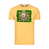Vintage Mustard st patricks day sheep shamrock gold  serape leopard glitter Vintage Tee - Artiststas