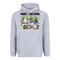 Heather Grey merry christmas gnomies Heavyweight Hoodie - texasbilliewilder