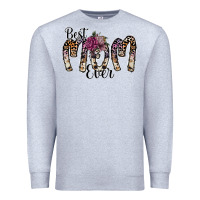 Heather Grey best mom ever Premium Sweatshirt - SublimationCraftShop