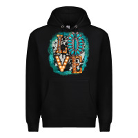 Black love western Premium Hoodie - AdoDesignShop