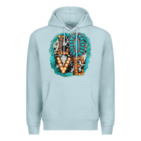 Blue Mist love western Premium Hoodie - AdoDesignShop