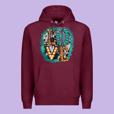 Love Western Premium Hoodie Designed By Adodesignshop