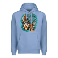 Colony Blue love western Premium Hoodie - AdoDesignShop