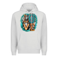 Dove Grey love western Premium Hoodie - AdoDesignShop